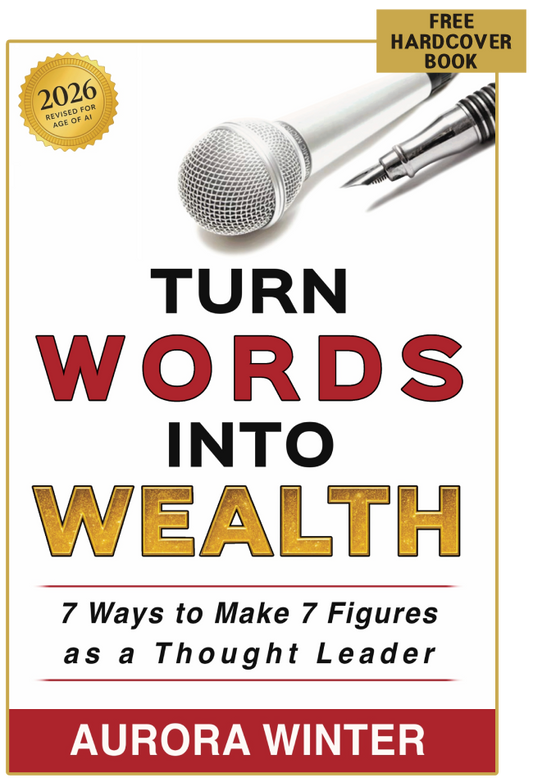 Turn Words Into Wealth Hardcover (FREE pay only S&H)